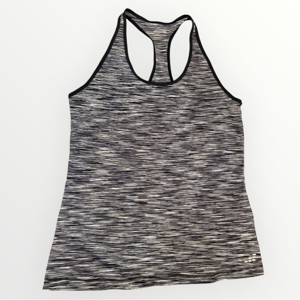 BCG Women's Black and Gray Racerback Tank Top